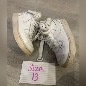 Size 13 Kids Air Force Ones High top